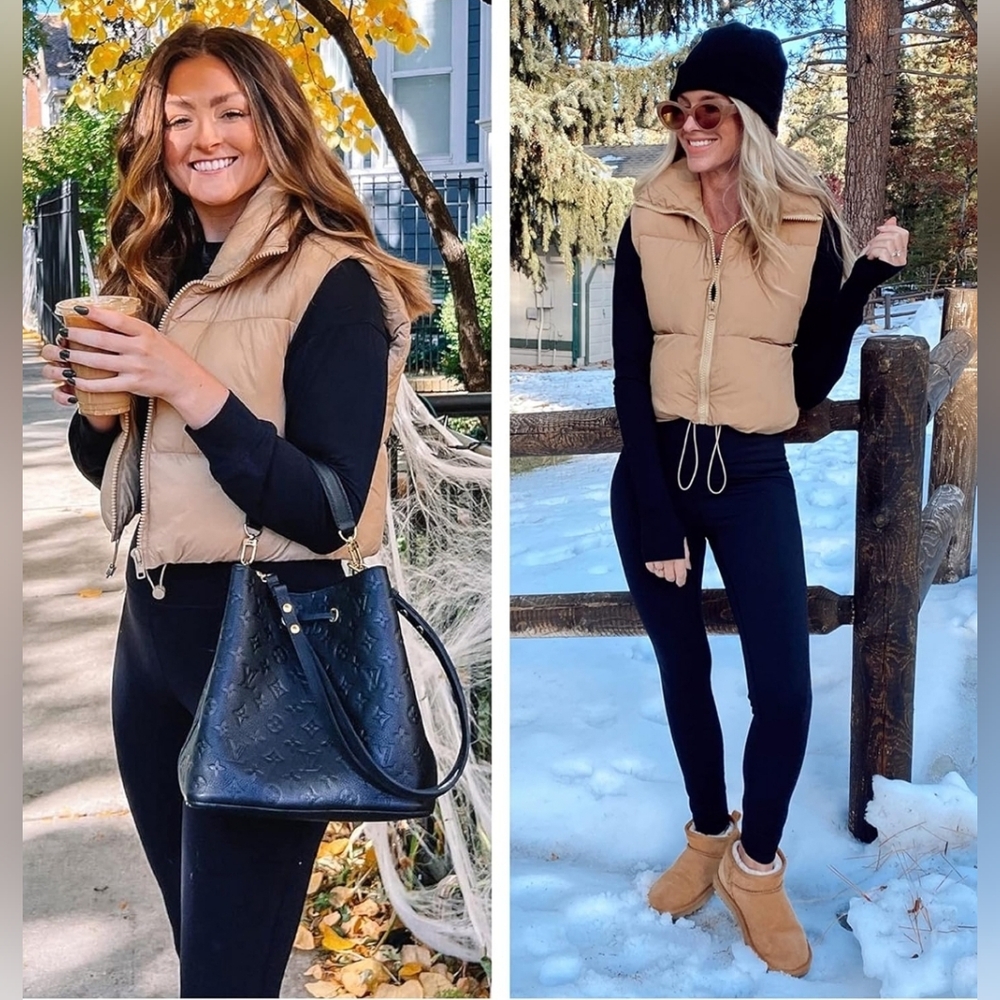 Cropped Puffer Vest
